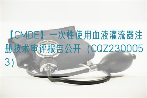 【CMDE】一次性使用血液灌流器注冊技術(shù)審評報(bào)告公開（CQZ2300053）(圖1)